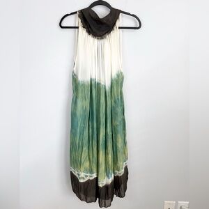 Vivien Ramsay Size L • Watercolor Sheer Dress Art to Wear Silk.